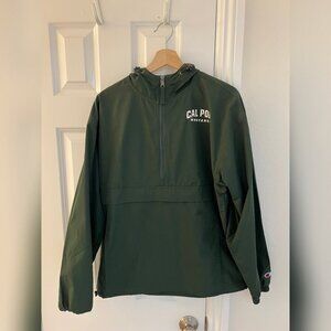 Champion Cal Poly Mustangs Green Men's Rain Jacket / Windbreaker Size M NCAA
